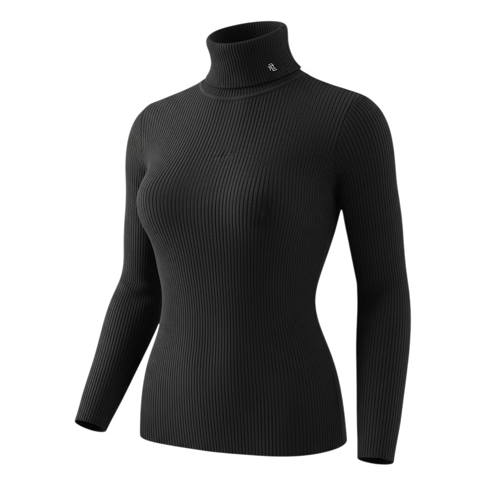 Lauren Ralph Lauren Petite Ribbed Turtleneck Sweater PL Black